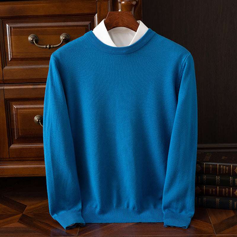 Round Neck Pullover Bottoming Shirt Casual Business Loose Long Sleeve Sweater