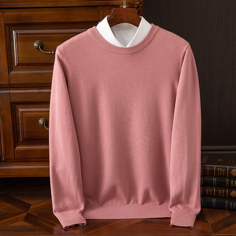Round Neck Pullover Bottoming Shirt Casual Business Loose Long Sleeve Sweater