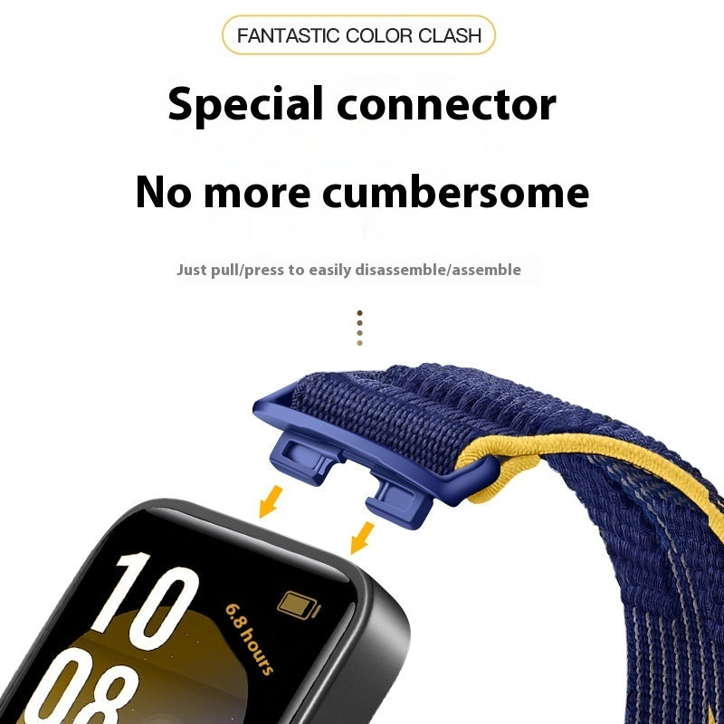 Simple All-match Velcro Nylon Loopback Strap