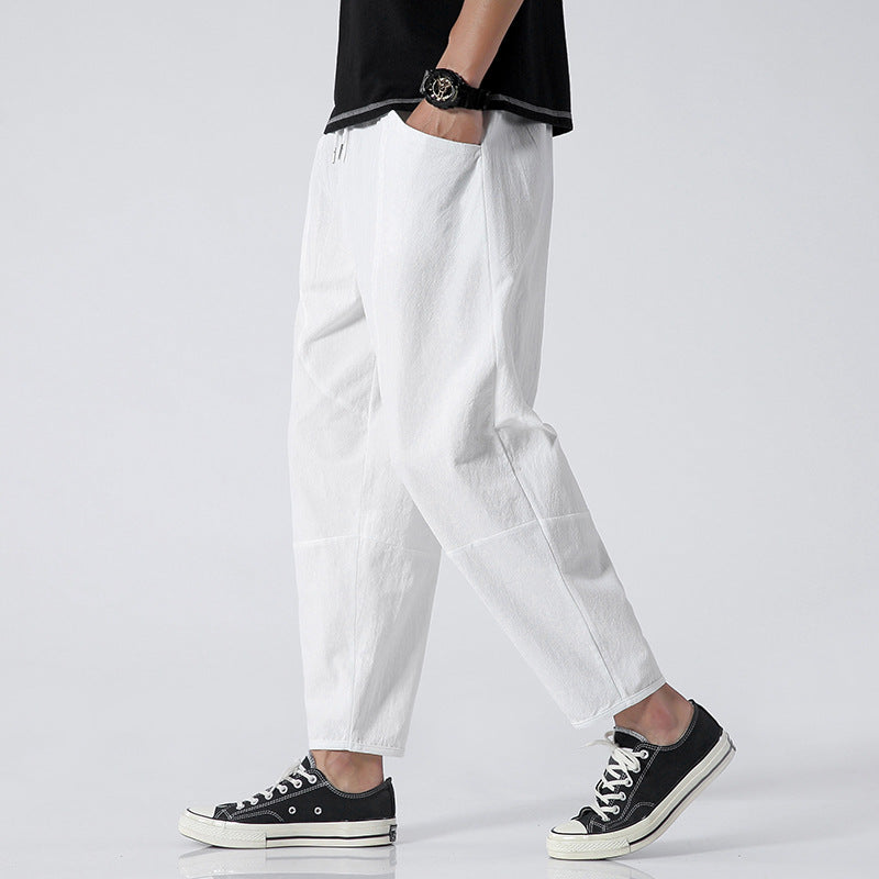 Linen Cropped Pants