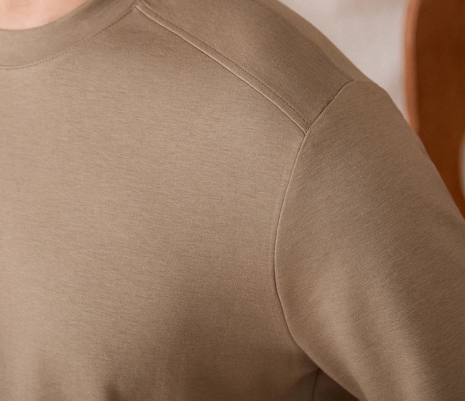 All-match Round Neck Breathable Slim-fit Base T-shirt