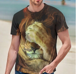 Summer 3D Digital Printing Men's And Women's Loose Short-sleeved T-shirt