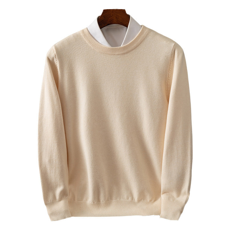 Round Neck Pullover Bottoming Shirt Casual Business Loose Long Sleeve Sweater