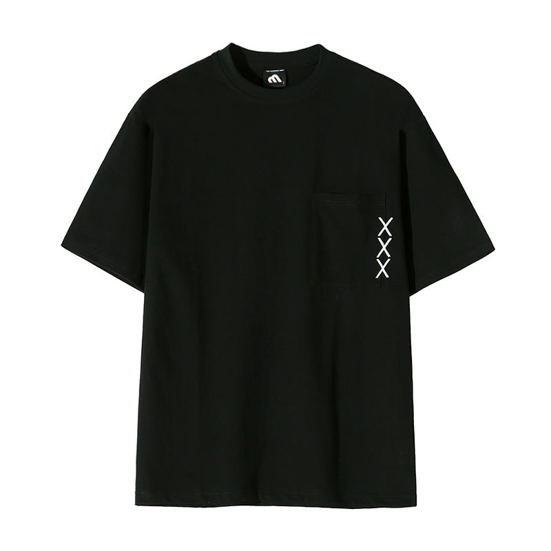 Embroidered Short-sleeved T-shirt Men's Summer Design Sense Niche