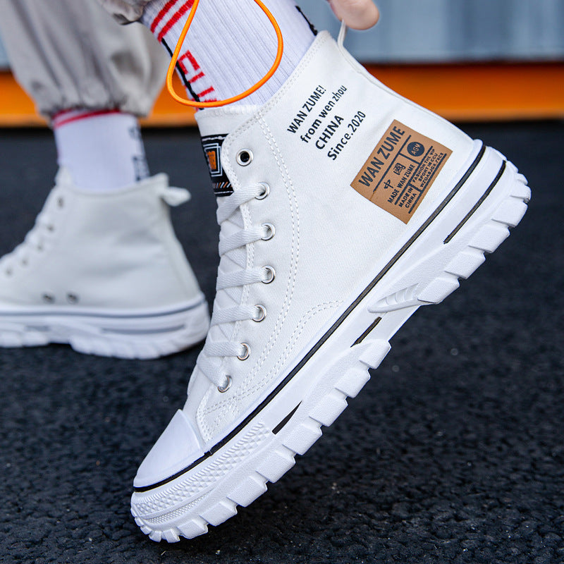 Men's High-top Canvas Shoes Trendy