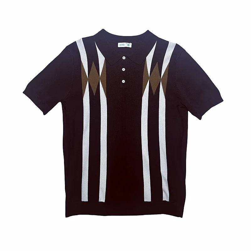 Spring Summer Men Knitted Polo Shirts Fashion Turn Down Collar Short Sleeve Men's Polos Shirt Slim Fit Pullovers Tees Homme 3XL