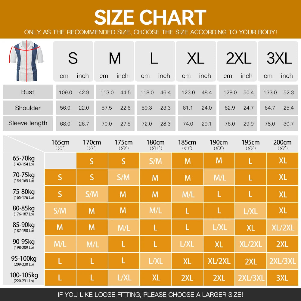 Slavinson Men's Short Sleeve Summer Knit Lapel Striped Polo Shirt Fashion Light Luxury Popular Knitwear Breathable Top US Size