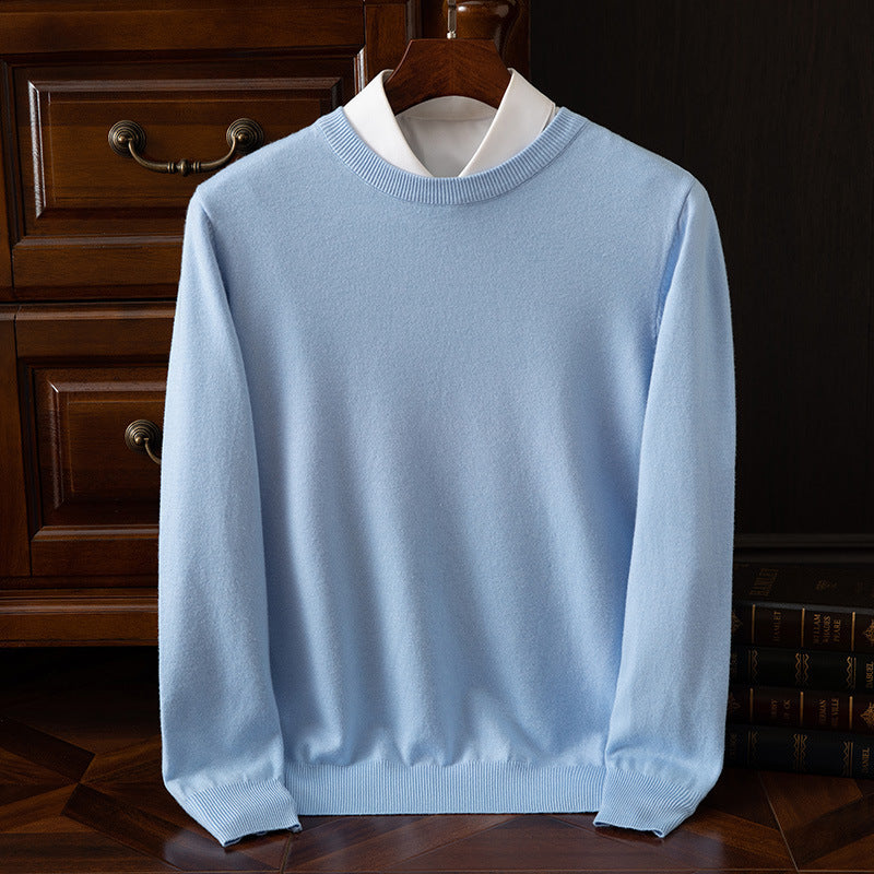 Round Neck Pullover Bottoming Shirt Casual Business Loose Long Sleeve Sweater
