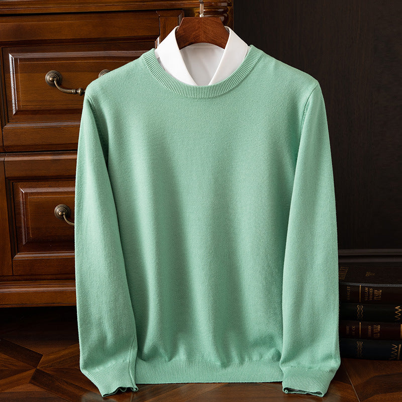 Round Neck Pullover Bottoming Shirt Casual Business Loose Long Sleeve Sweater
