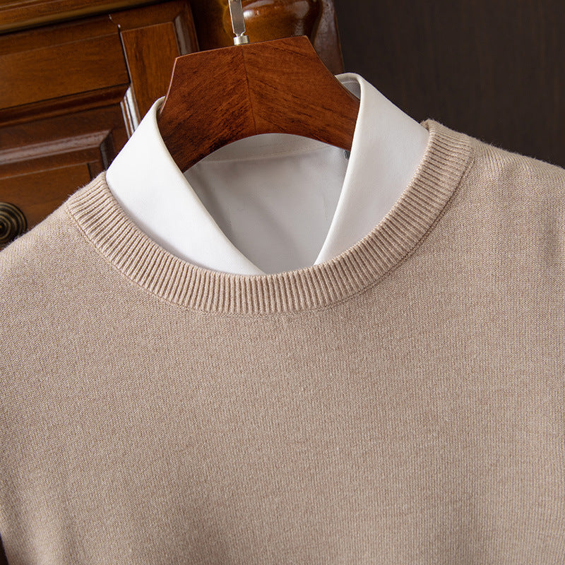 Round Neck Pullover Bottoming Shirt Casual Business Loose Long Sleeve Sweater
