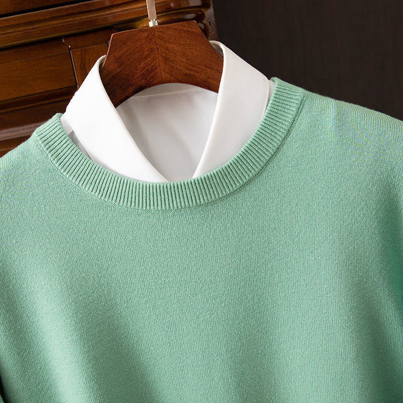 Round Neck Pullover Bottoming Shirt Casual Business Loose Long Sleeve Sweater