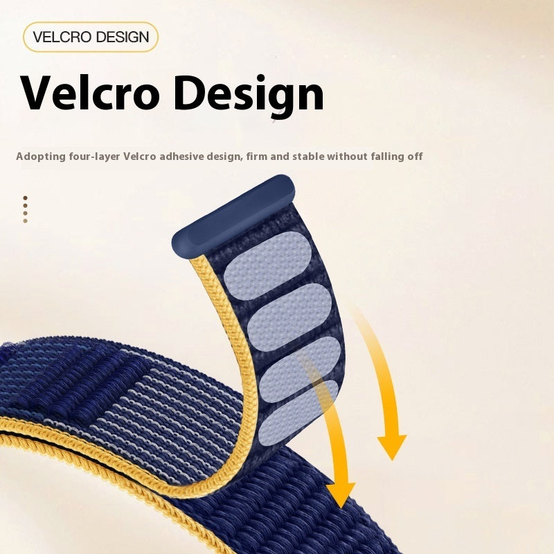 Simple All-match Velcro Nylon Loopback Strap
