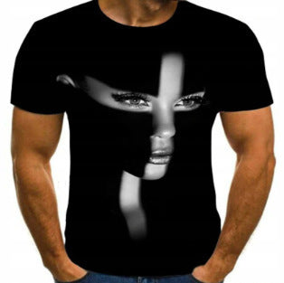 Summer 3D Digital Printing Men's And Women's Loose Short-sleeved T-shirt